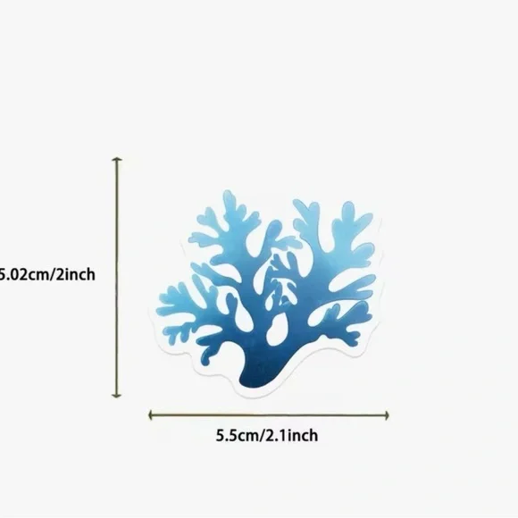 Cute Mermaid & Sea Friends 50 Stickers Fish Shells Pastel Pink, Blue, Purple - Picture 7 of 9